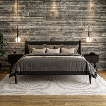 Mid-Century Panel Bed