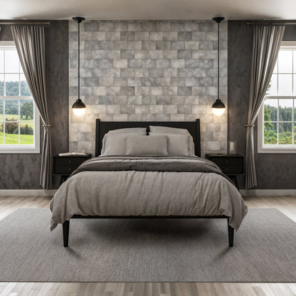 Mid-Century Panel Bed