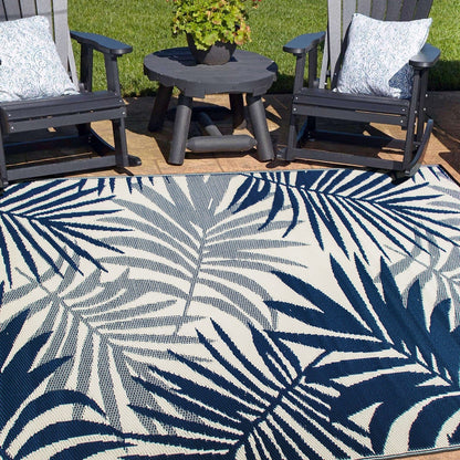 Modern Floral Reversible Plastic Outdoor Rugs