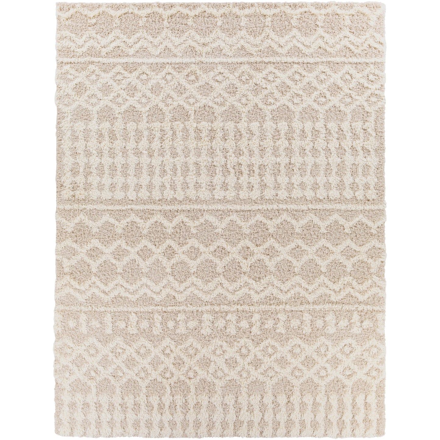 Livabliss Newton Geometric Moroccan Trellis Shag Area Rug