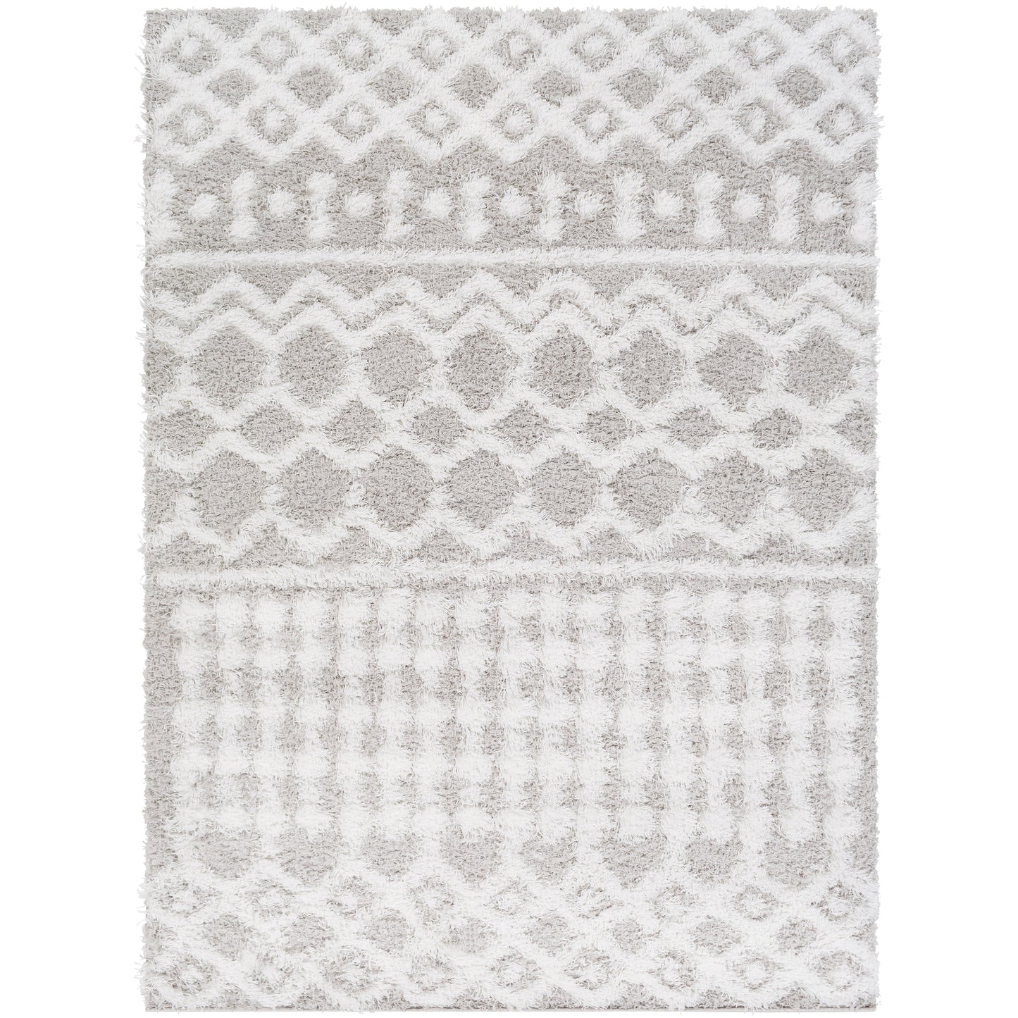 Livabliss Newton Geometric Moroccan Trellis Shag Area Rug