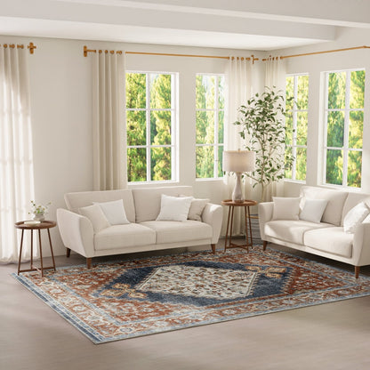 Nourison Abby Machine Washable Indoor only Persian Distressed Area Rug