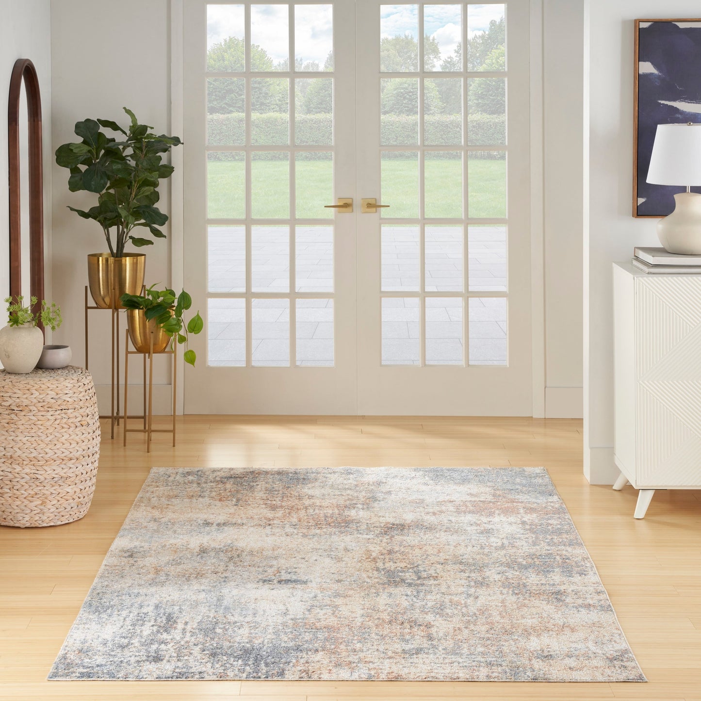 Nourison Astra Machine Washable Abstract Area Rug