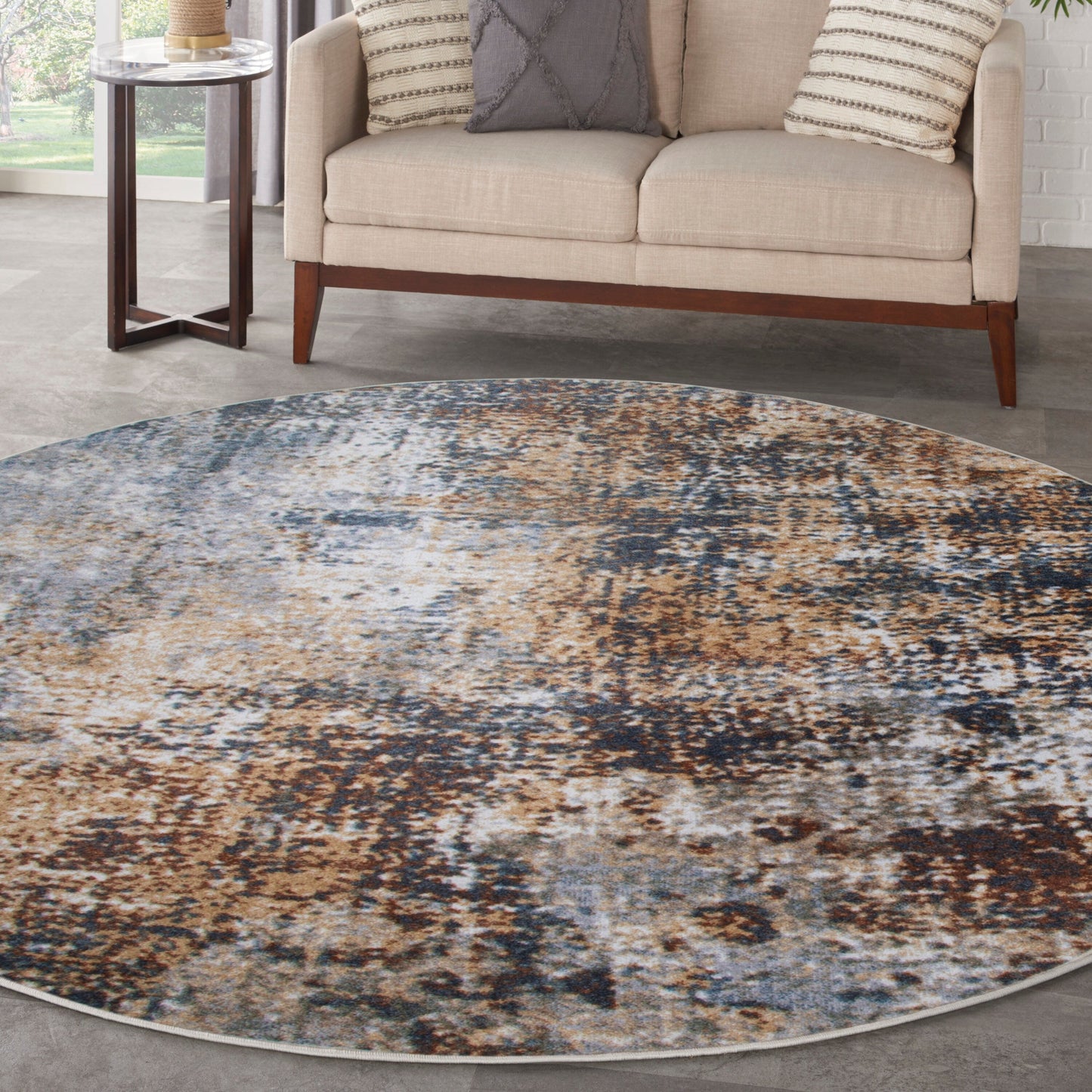 Nourison Astra Machine Washable Abstract Area Rug