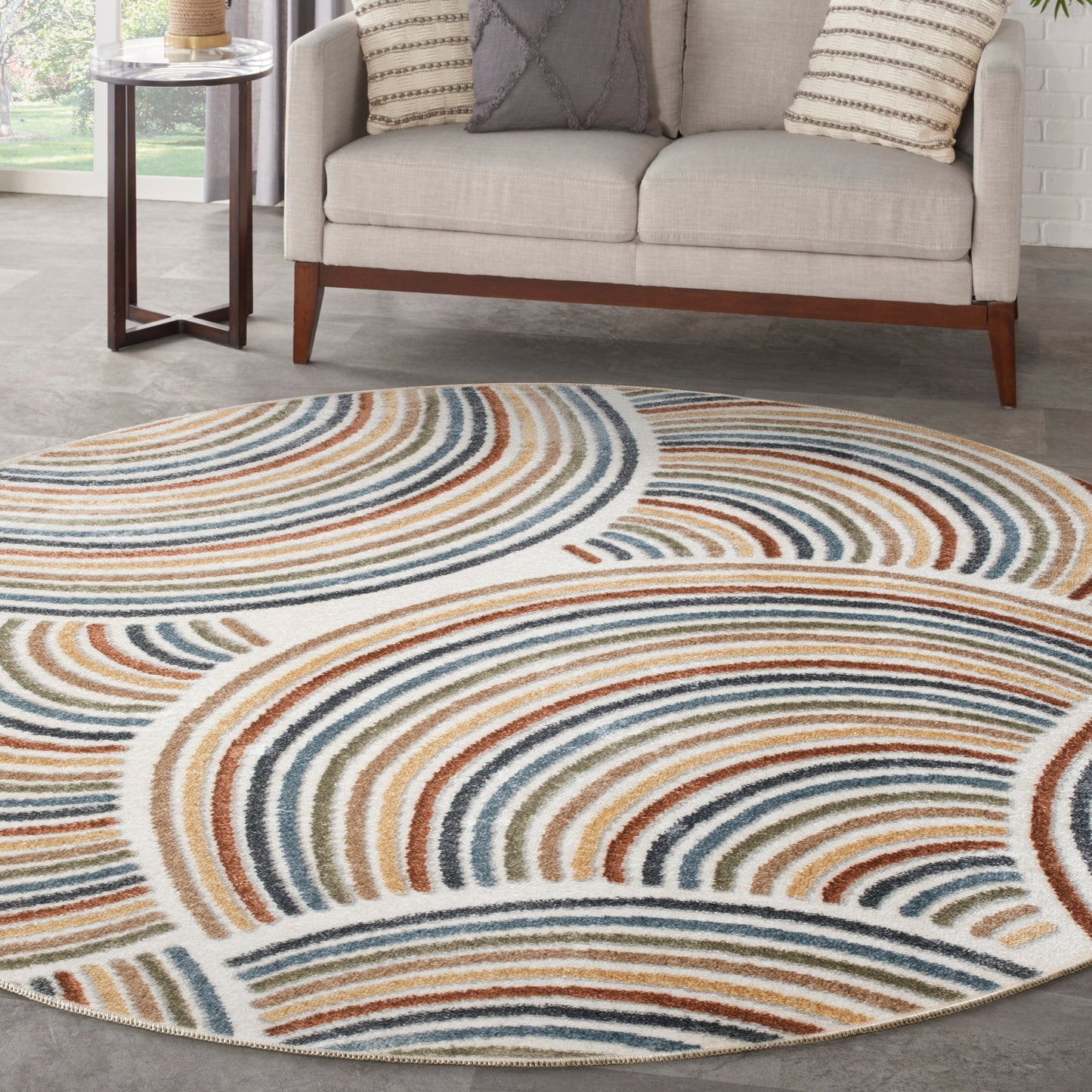 Nourison Astra Machine Washable All-over Design Area Rug