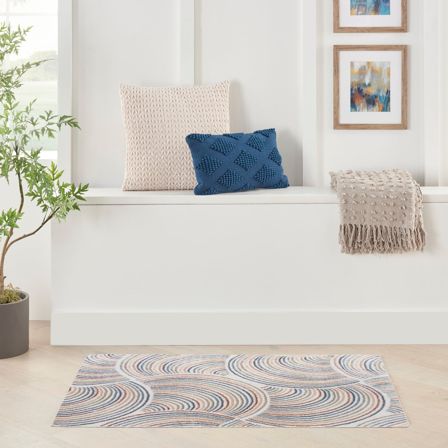 Nourison Astra Machine Washable All-over Design Area Rug