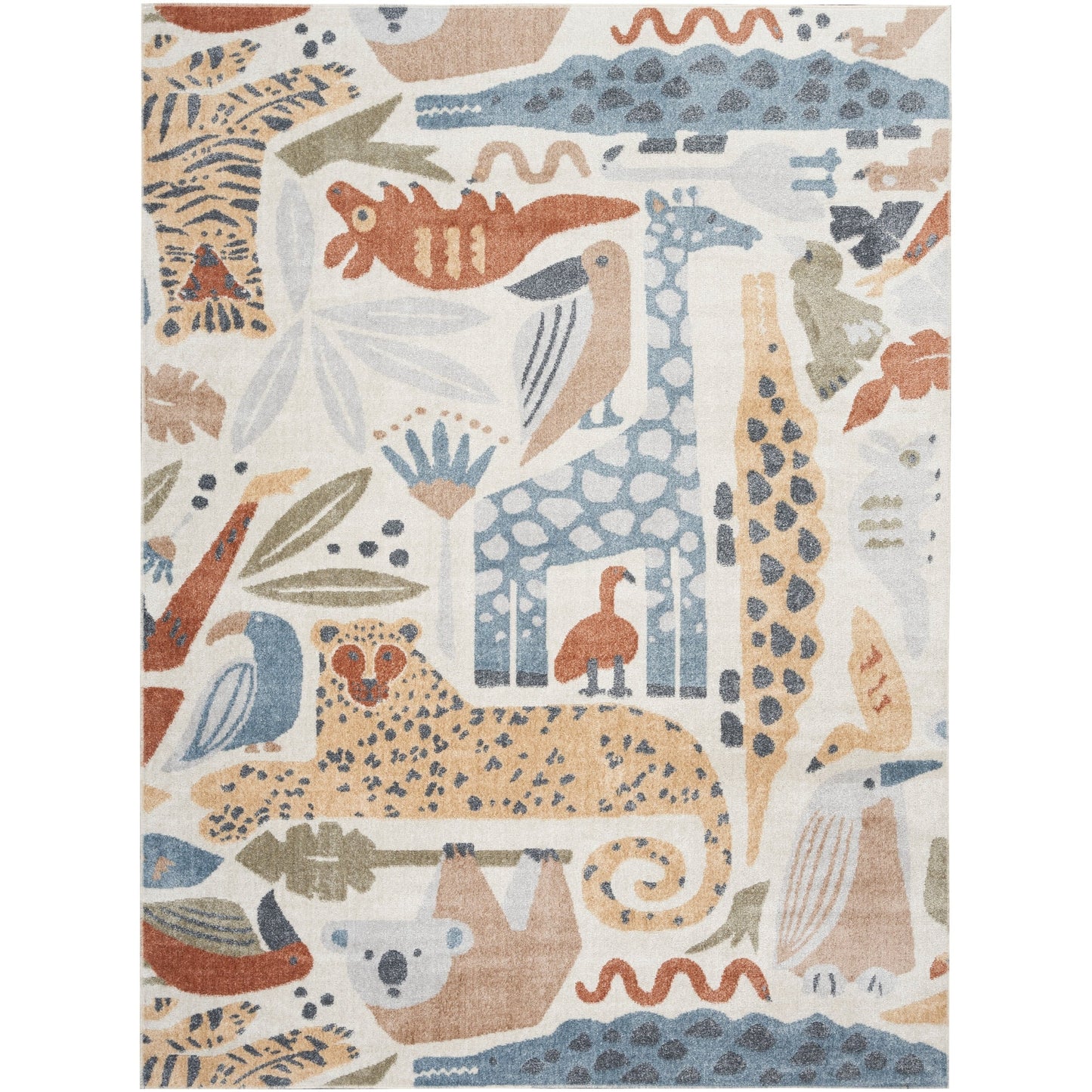 Nourison Astra Machine Washable Animal Print Area Rug