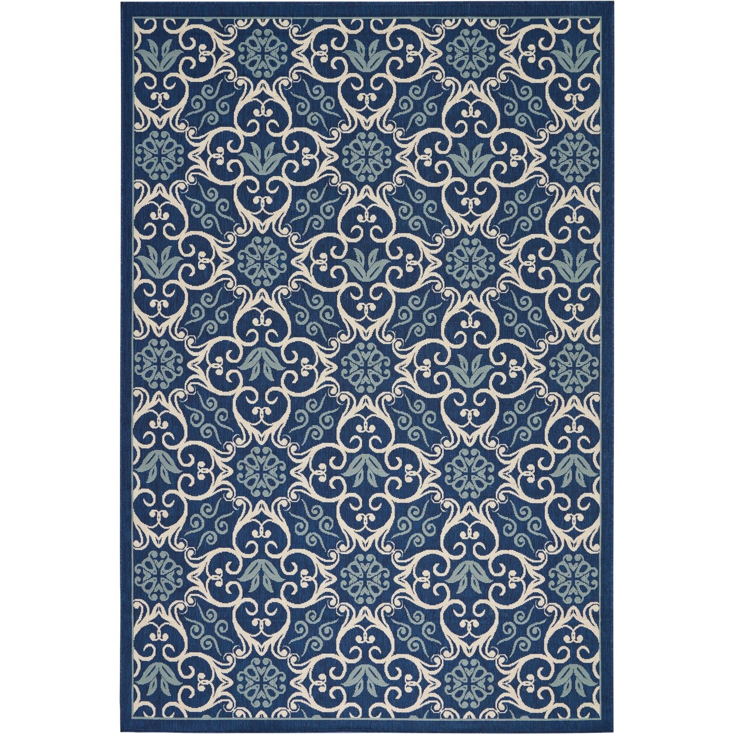 Nourison Caribbean Floral Geometric Indoor/Outdoor Area Rug