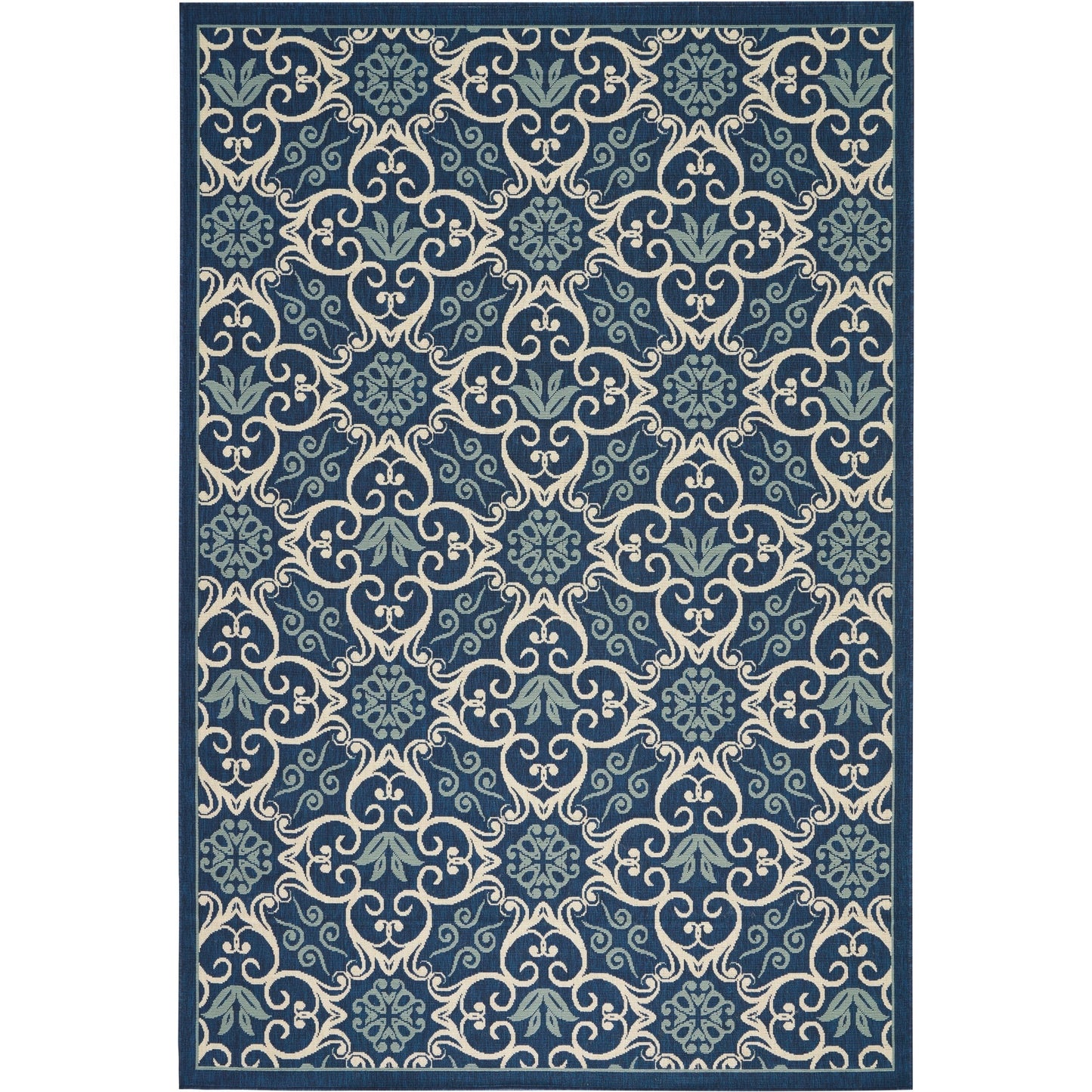Nourison Caribbean Floral Geometric Indoor/Outdoor Area Rug