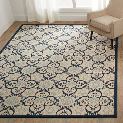 Nourison Caribbean Floral Geometric Indoor/Outdoor Area Rug