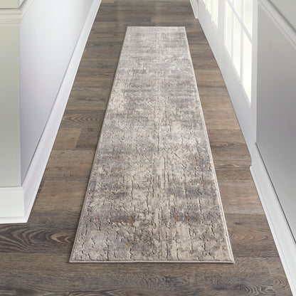 Nourison Concerto Distressed Abstract Beige Grey Area Rug