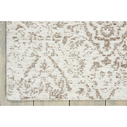 Nourison Damask Distressed Contemporary Area Rug