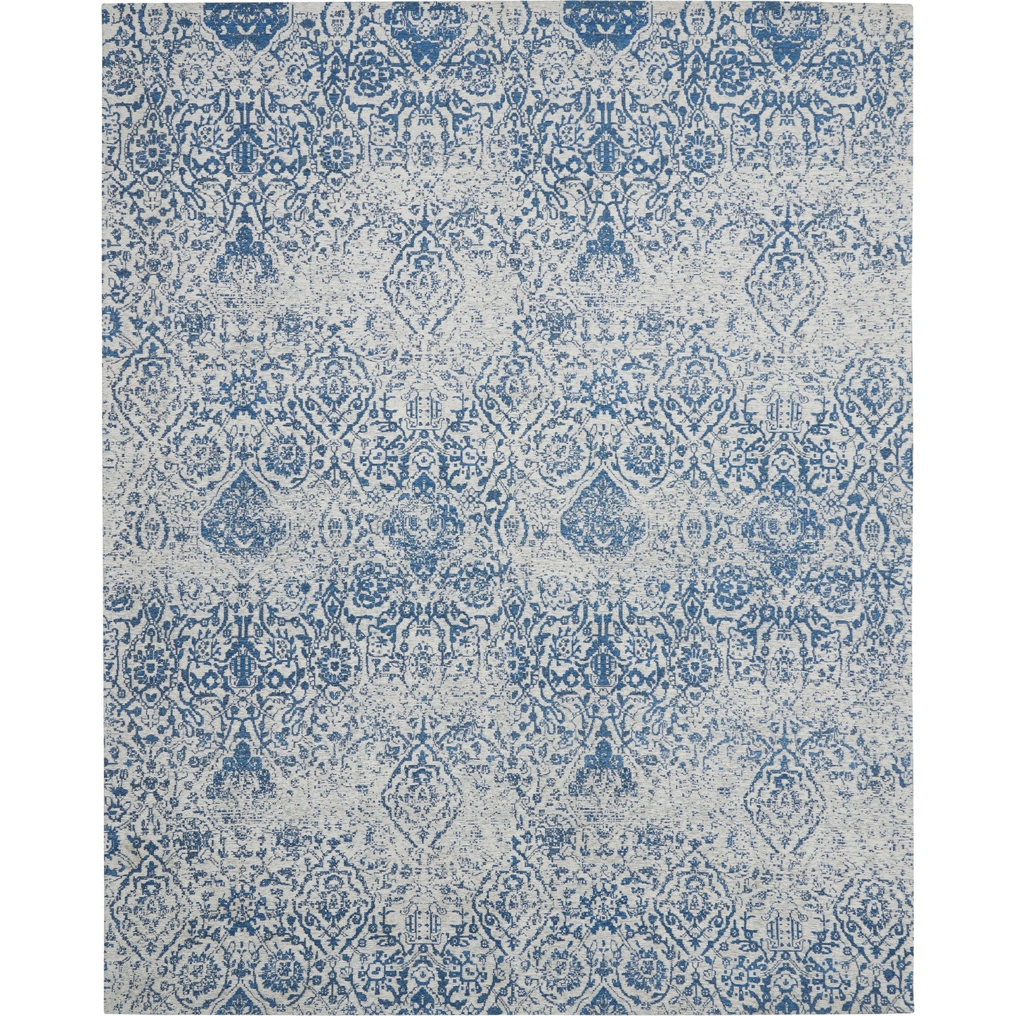 Nourison Damask Distressed Contemporary Area Rug