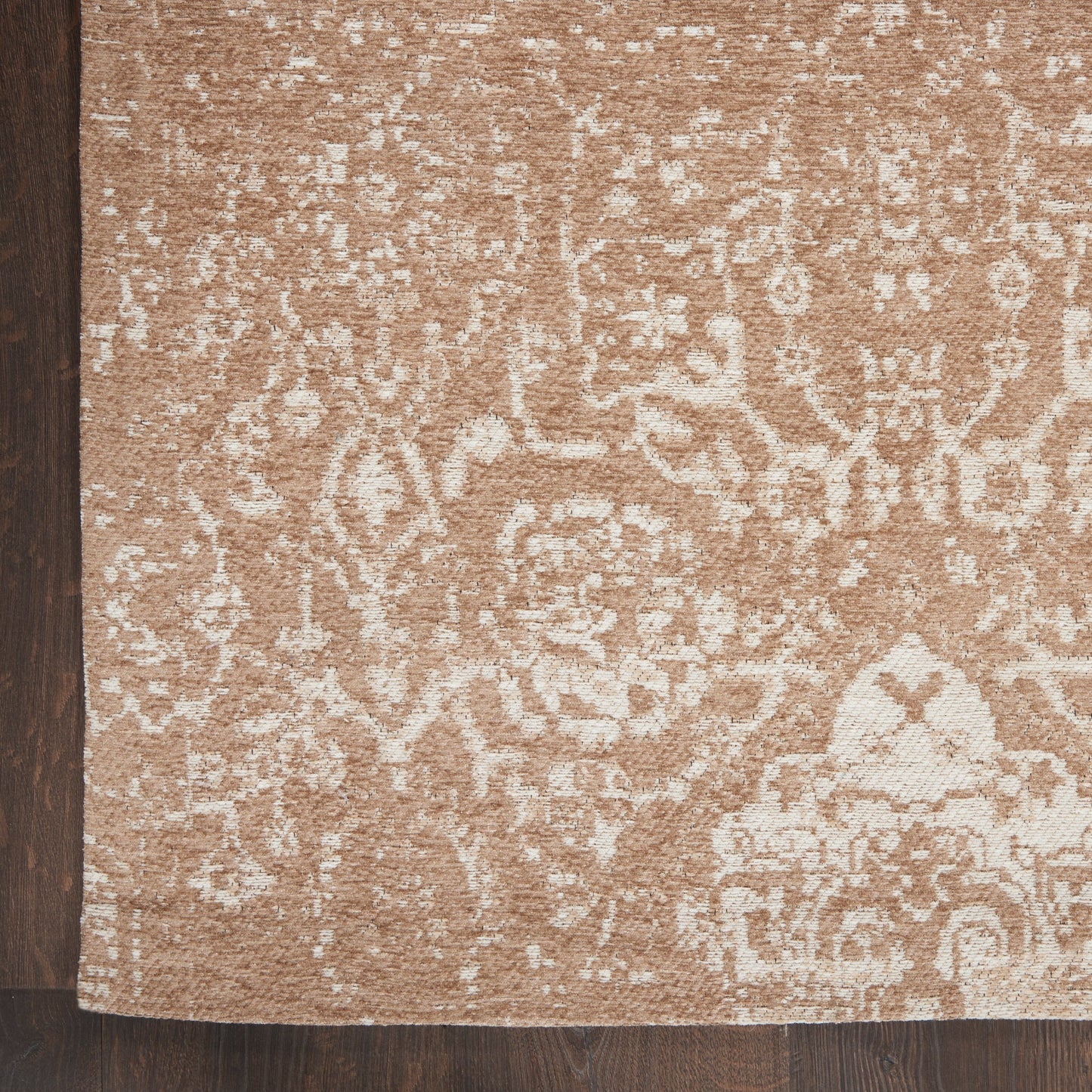 Nourison Damask Distressed Contemporary Area Rug