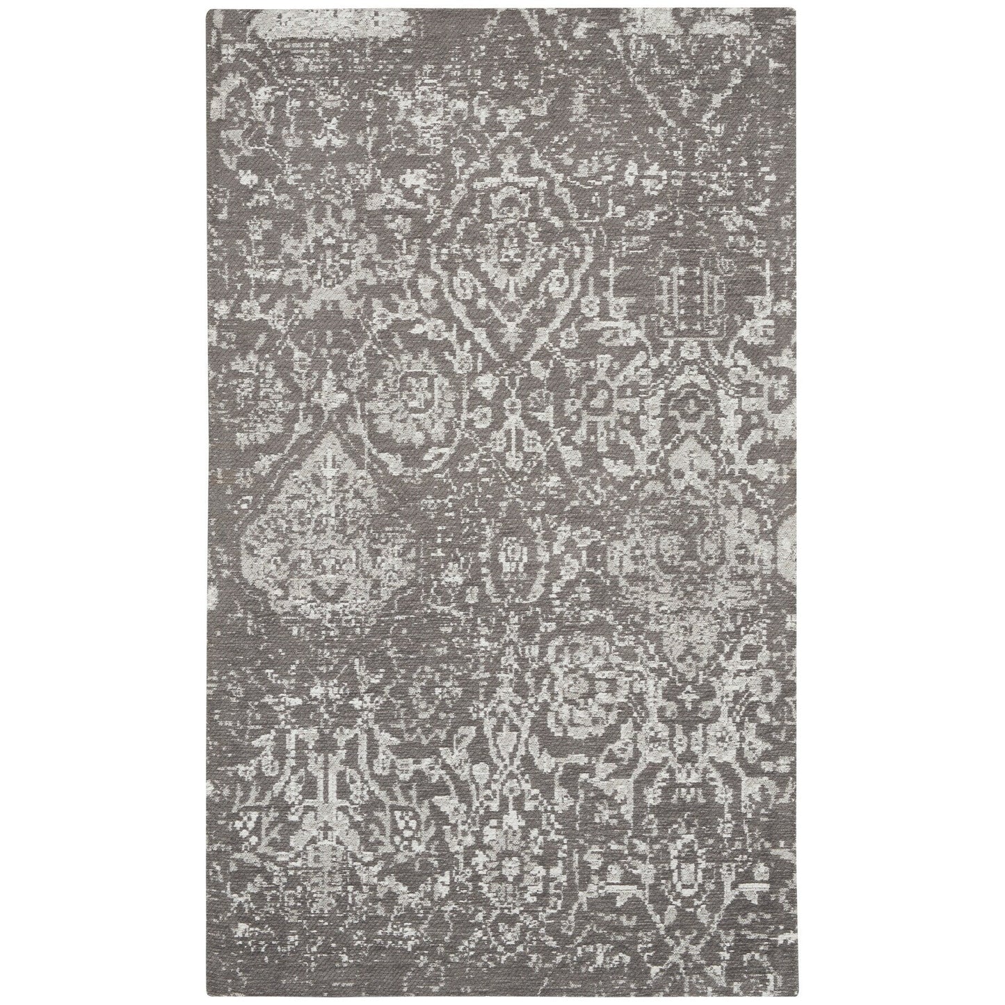 Nourison Damask Distressed Contemporary Area Rug