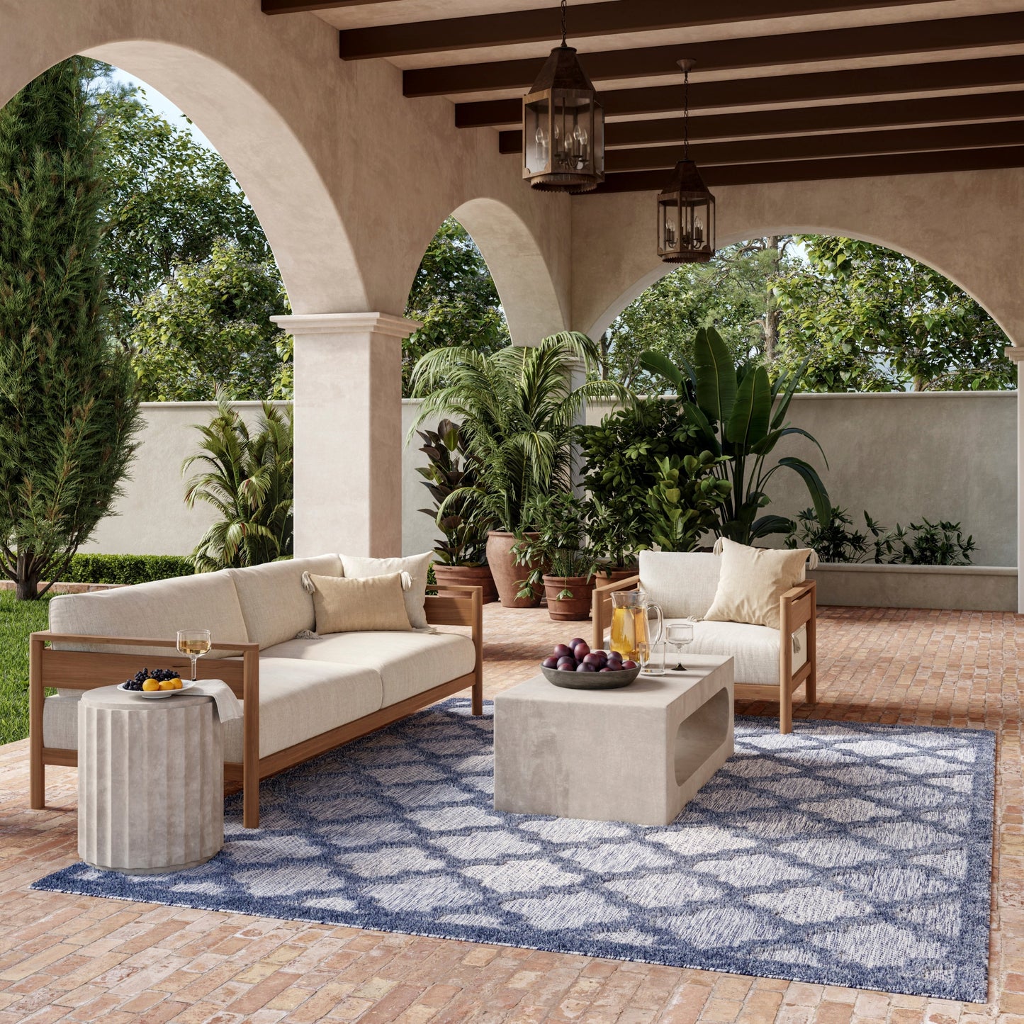 Nourison Easy Care Indoor/Outdoor Moroccan Trellis Area Rug