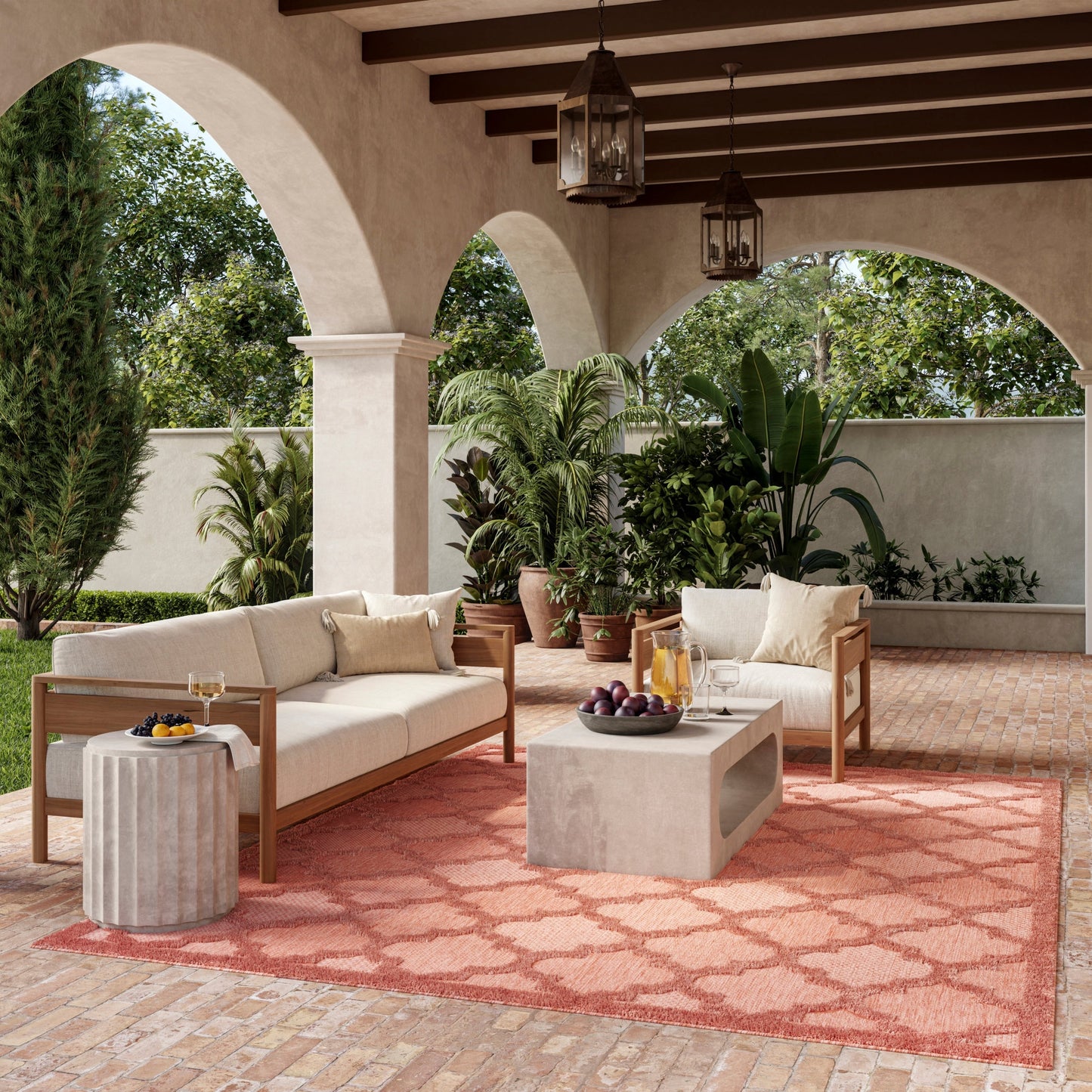Nourison Easy Care Indoor/Outdoor Moroccan Trellis Area Rug