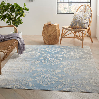 Nourison Elation Damask Pattern French Country Area Rug