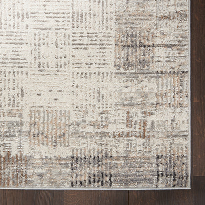 Nourison Emily Indoor only Ivory Grey Abstract Area Rug