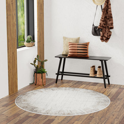 Nourison Emily Indoor only Ivory Grey Abstract Area Rug