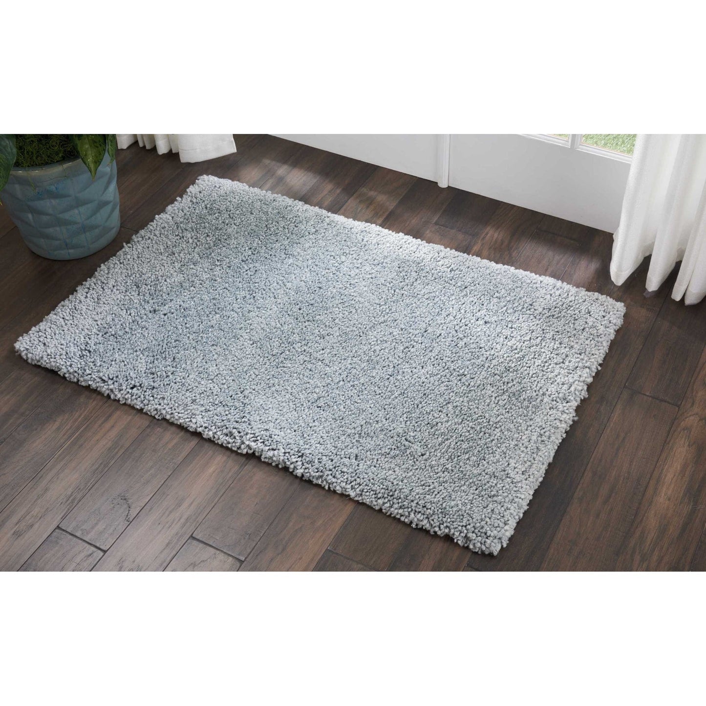 Nourison Malibu Shag Modern Plush Solid Area Rug