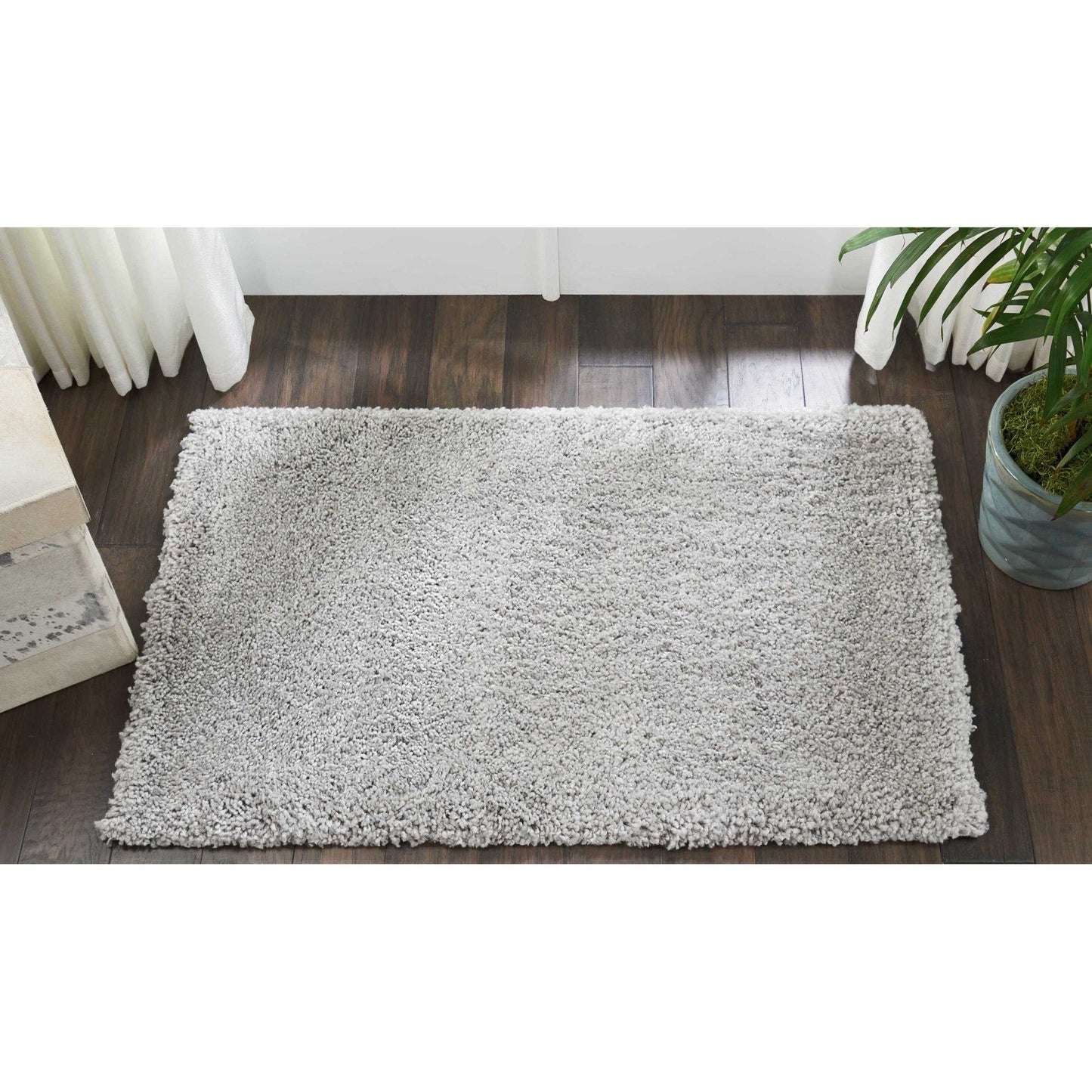 Nourison Malibu Shag Modern Plush Solid Area Rug