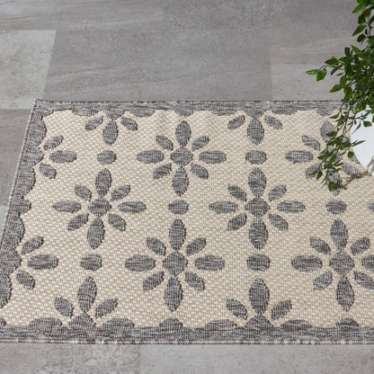 Nourison Palamos Modern Floral Hi Low Geometric Indoor Outdoor Area Rug