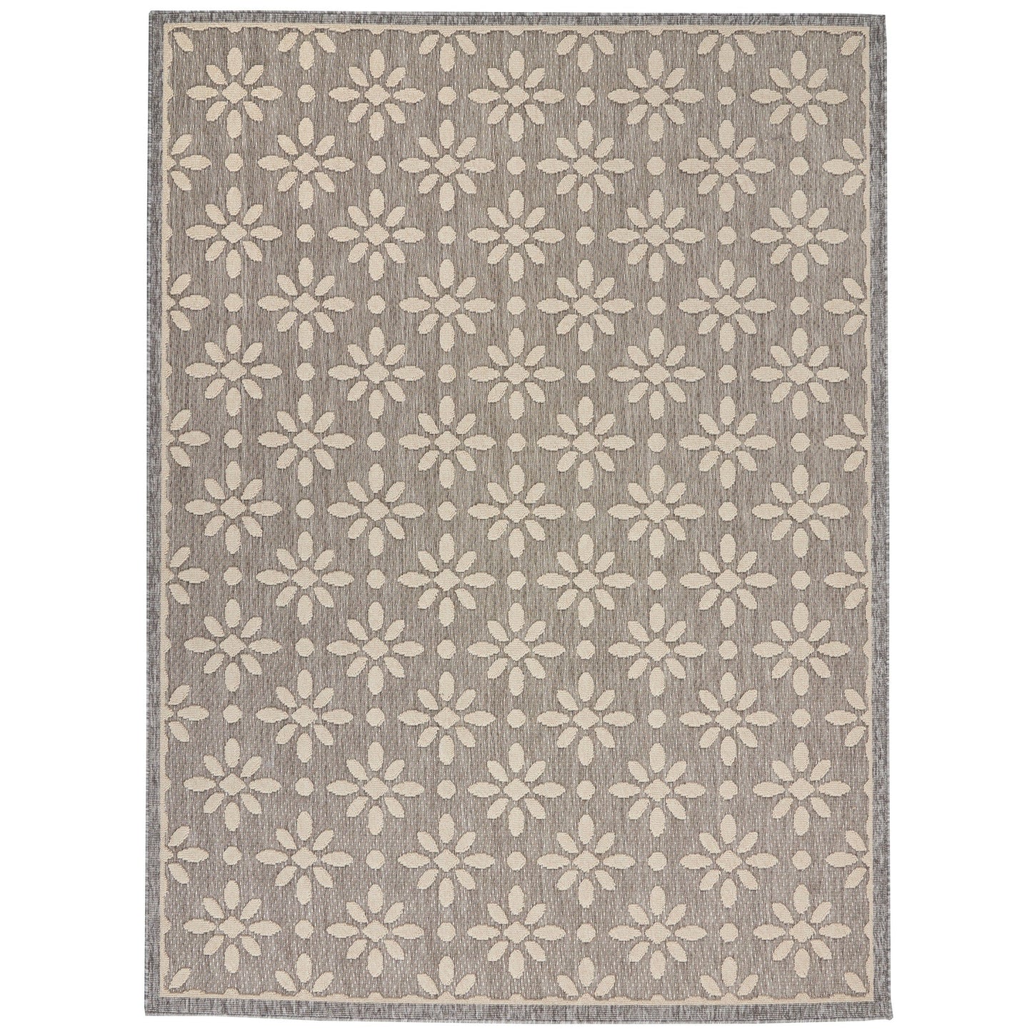 Nourison Palamos Modern Floral Hi Low Geometric Indoor Outdoor Area Rug