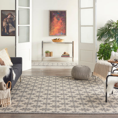 Nourison Palamos Modern Floral Hi Low Geometric Indoor Outdoor Area Rug
