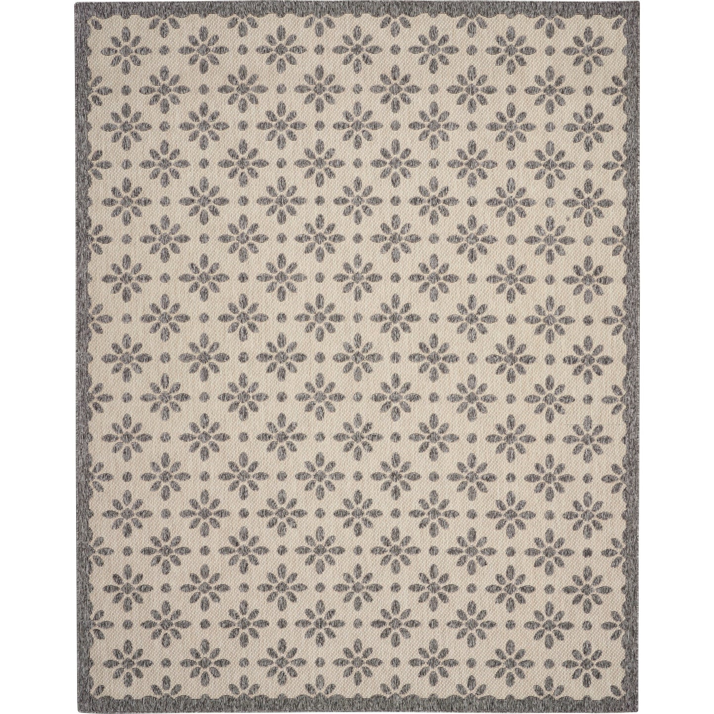 Nourison Palamos Modern Floral Hi Low Geometric Indoor Outdoor Area Rug