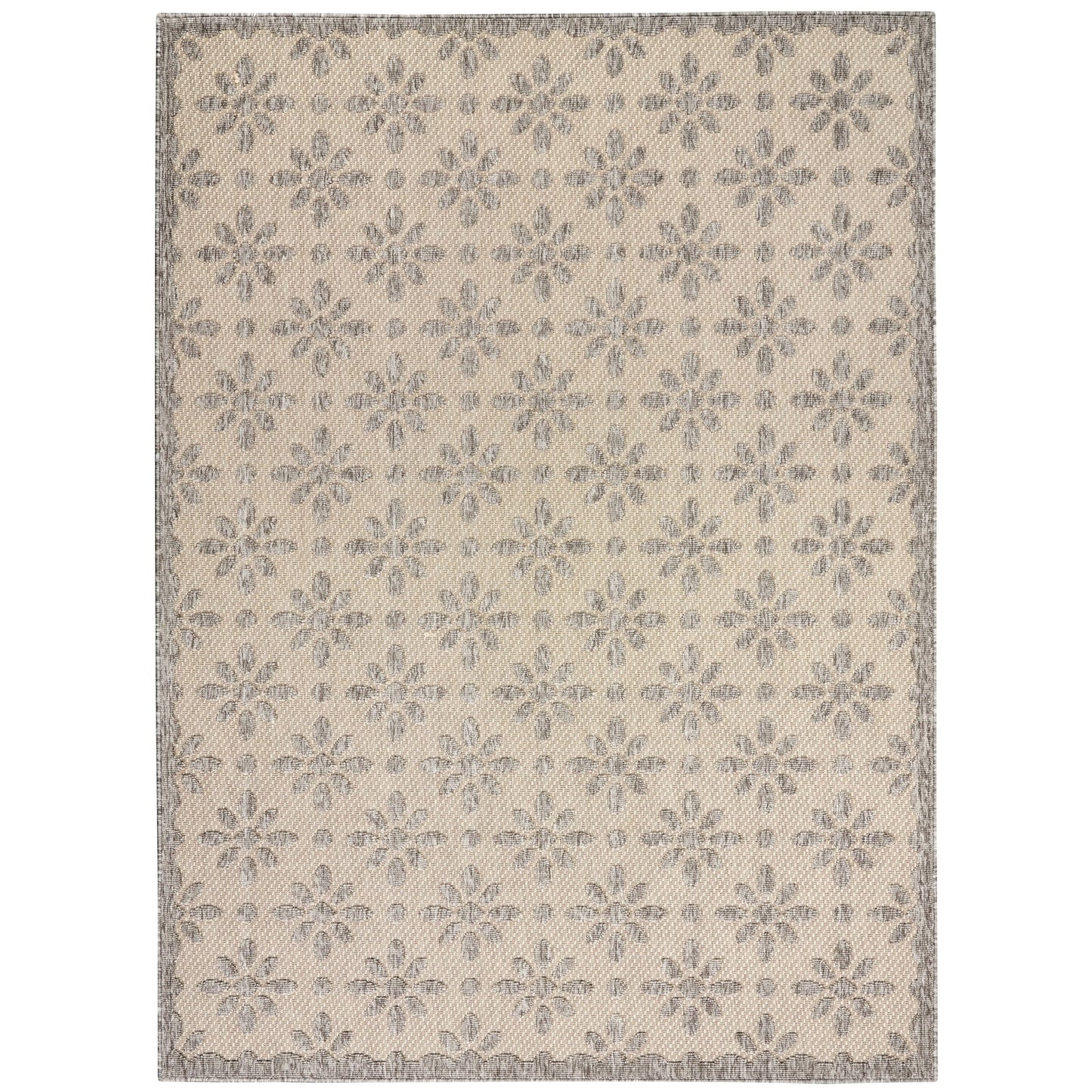 Nourison Palamos Modern Floral Hi Low Geometric Indoor Outdoor Area Rug