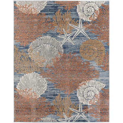 Nourison Pompeii Coastal Beach Shells and Coral Area Rug