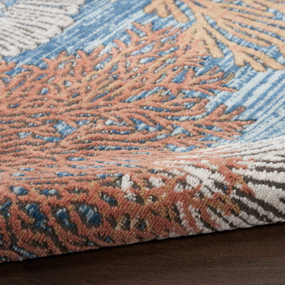 Nourison Pompeii Coastal Beach Shells and Coral Area Rug