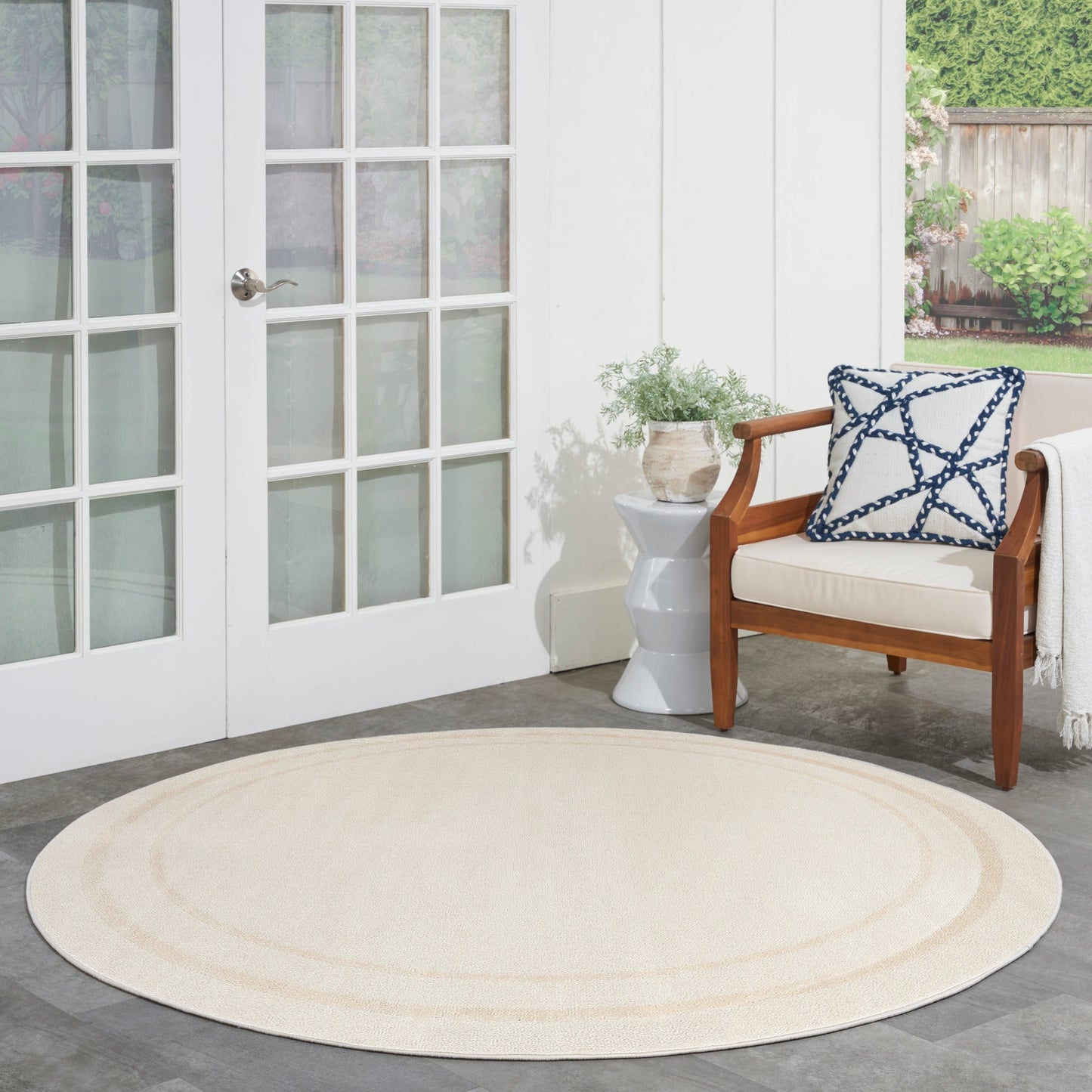 Nourison Sandy Indoor / Outdoor Solid Area Rug
