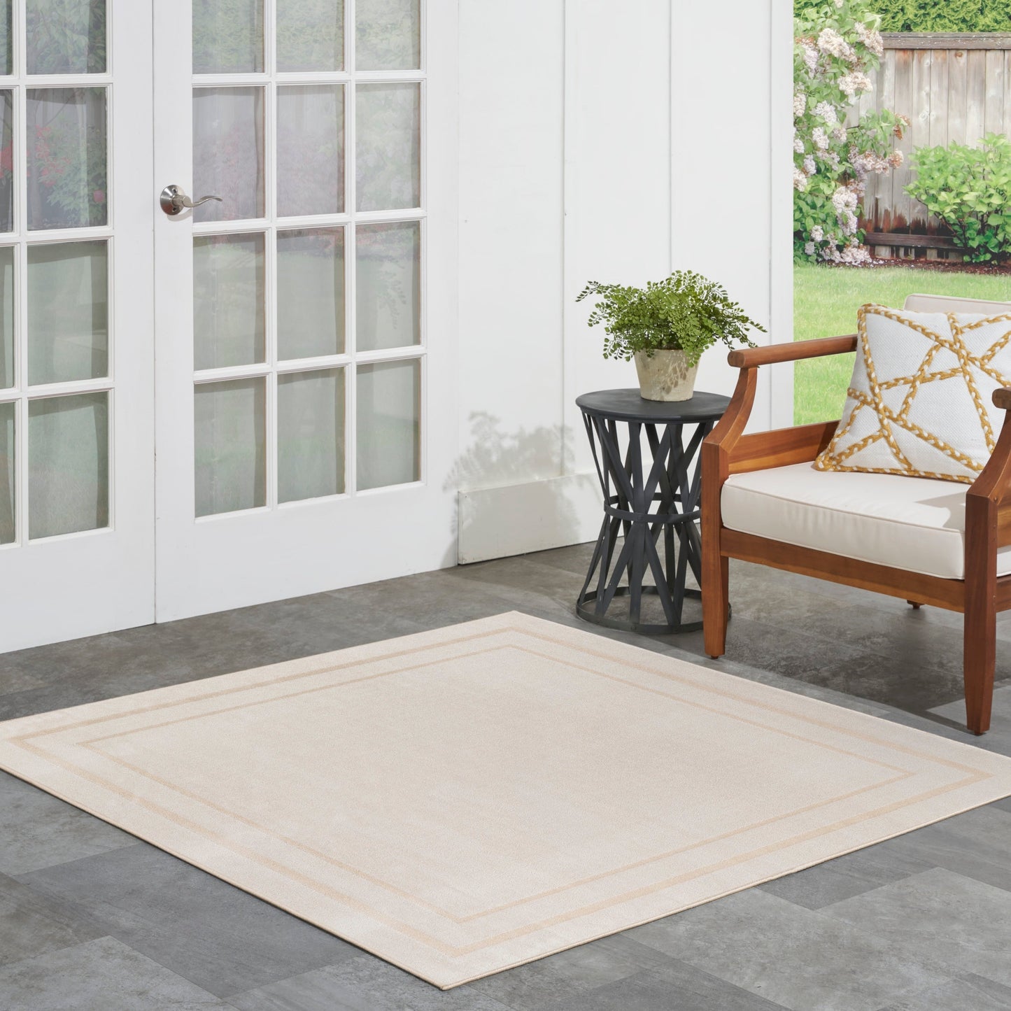 Nourison Sandy Indoor / Outdoor Solid Area Rug