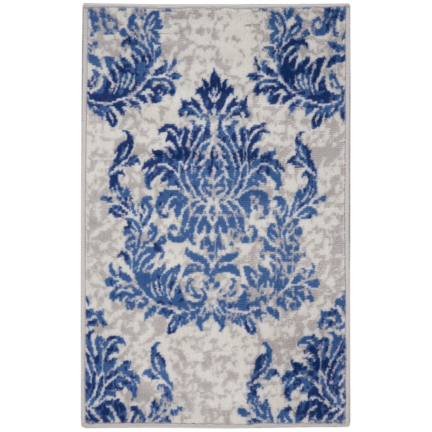Nourison Whimsicle French Country Botanical Ivory Navy Area Rug