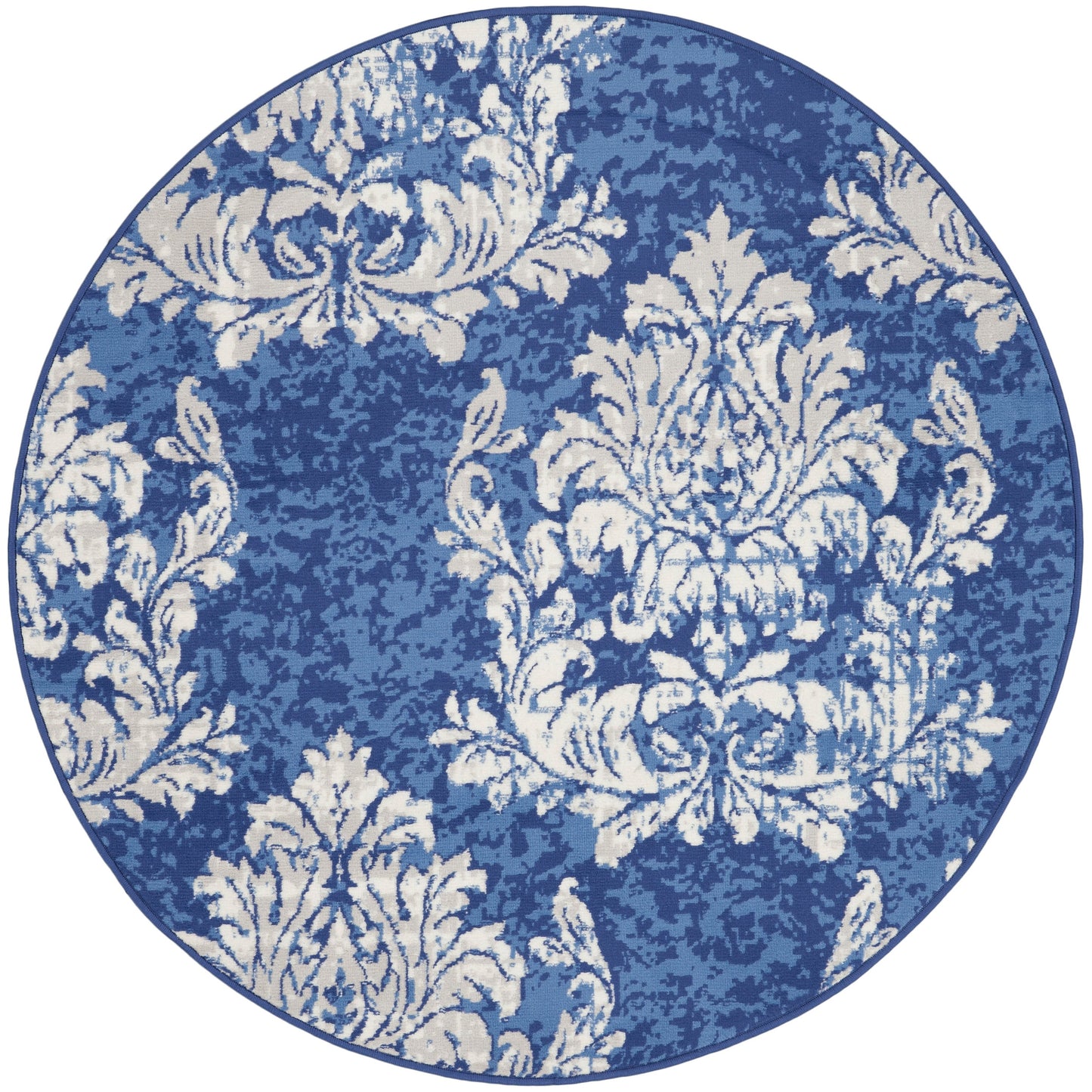 Nourison Whimsicle French Country Botanical Ivory Navy Area Rug
