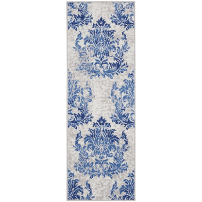 Nourison Whimsicle French Country Botanical Ivory Navy Area Rug