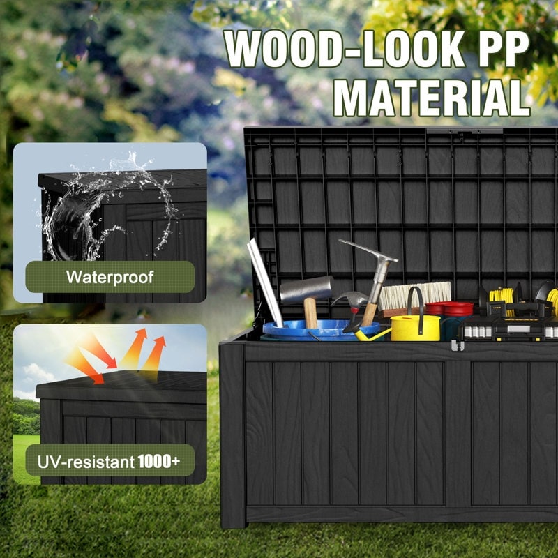 Outdoor Patio Storage Resin Lockable Deck Box