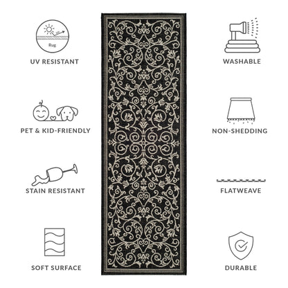 SAFAVIEH Courtyard Miljeta Indoor/ Outdoor Waterproof Patio Backyard Rug