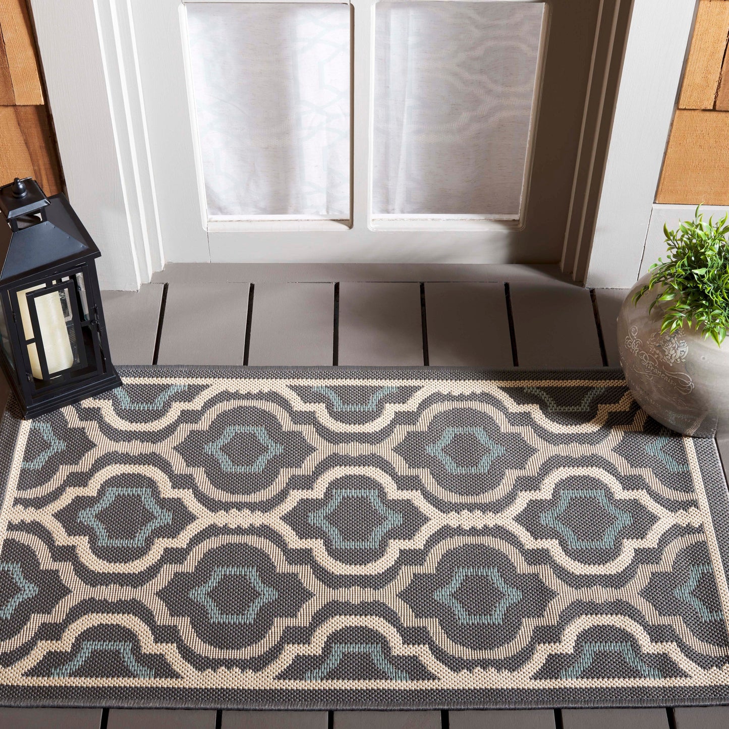SAFAVIEH Courtyard Oyvor Indoor/ Outdoor Waterproof Patio Backyard Rug
