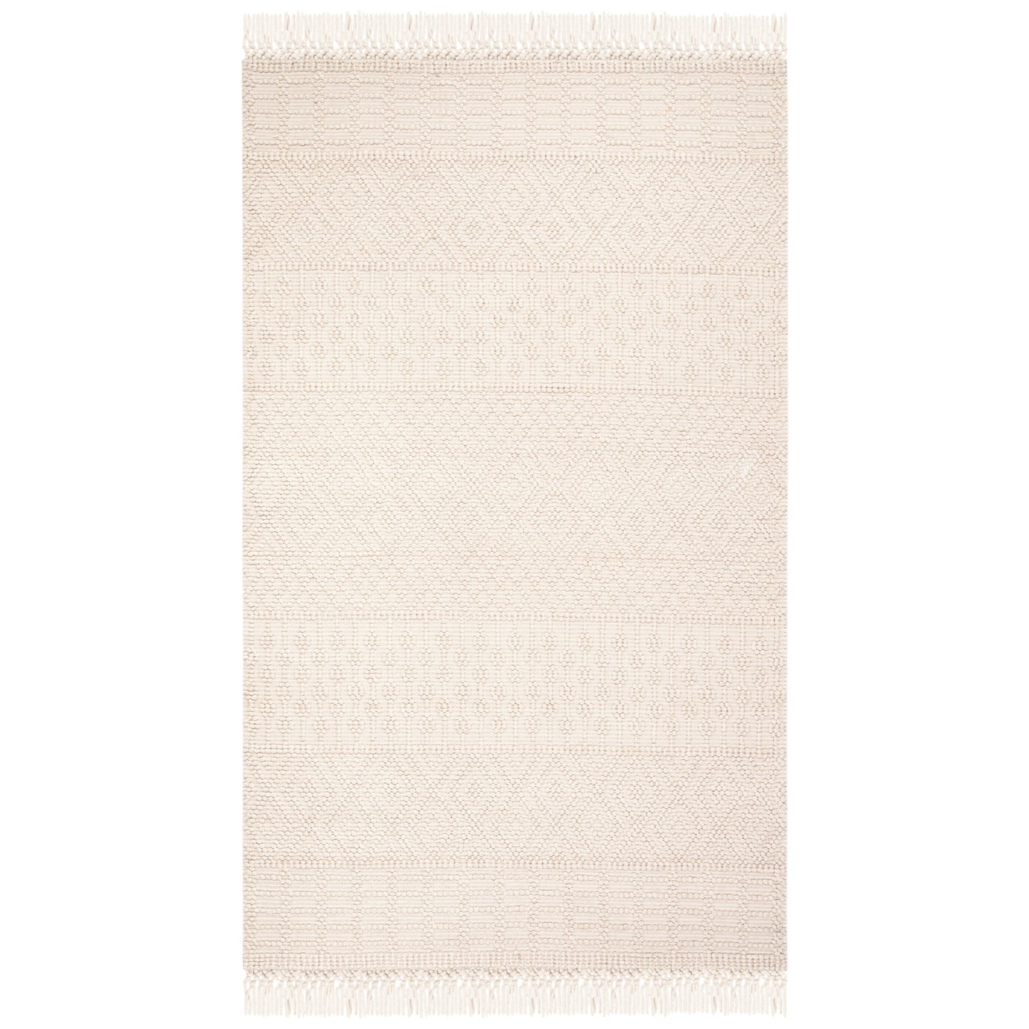 SAFAVIEH Handmade Natura Estel Wool Fringe Rug