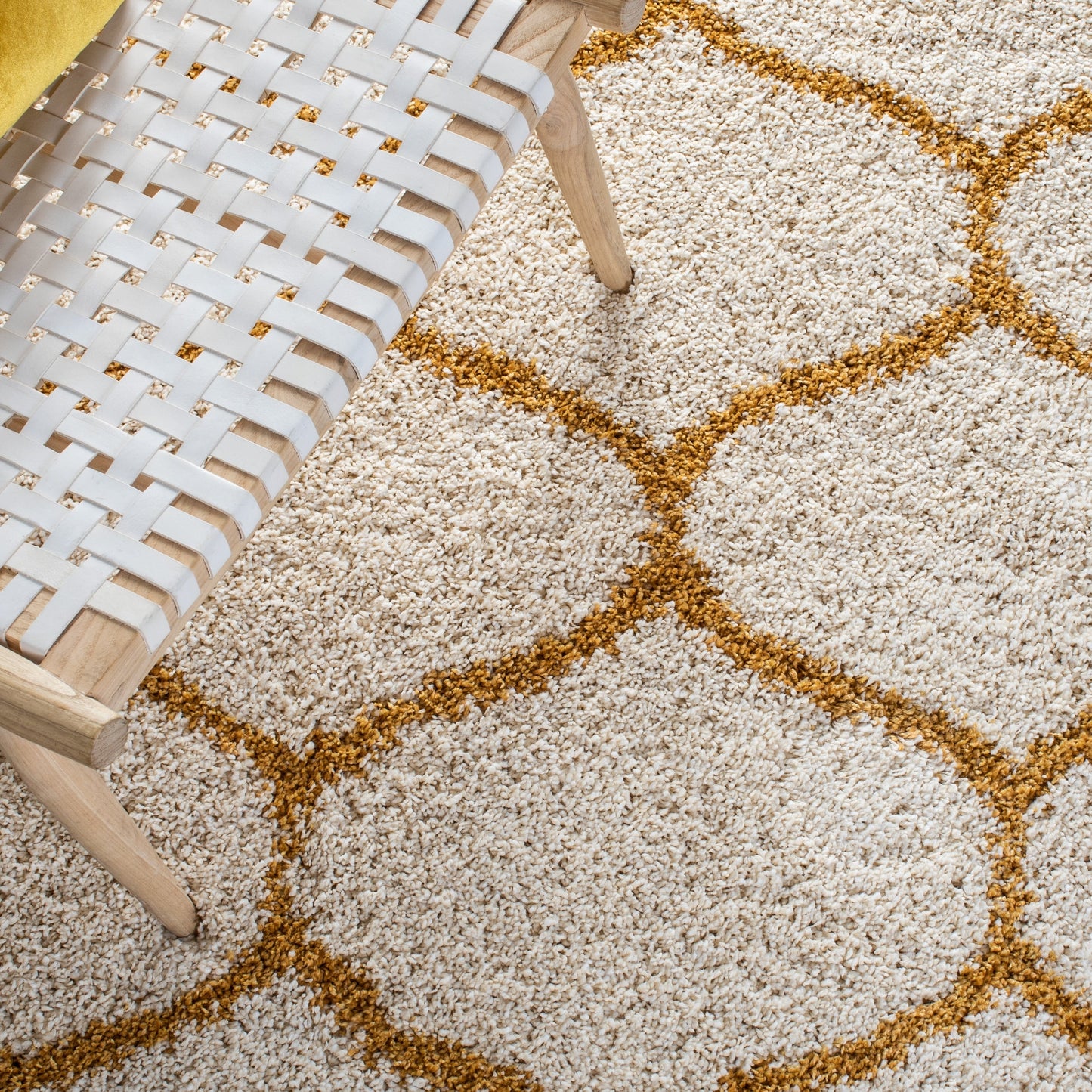 SAFAVIEH Hudson Shag Pushpa Trellis 2-inch Thick Area Rug