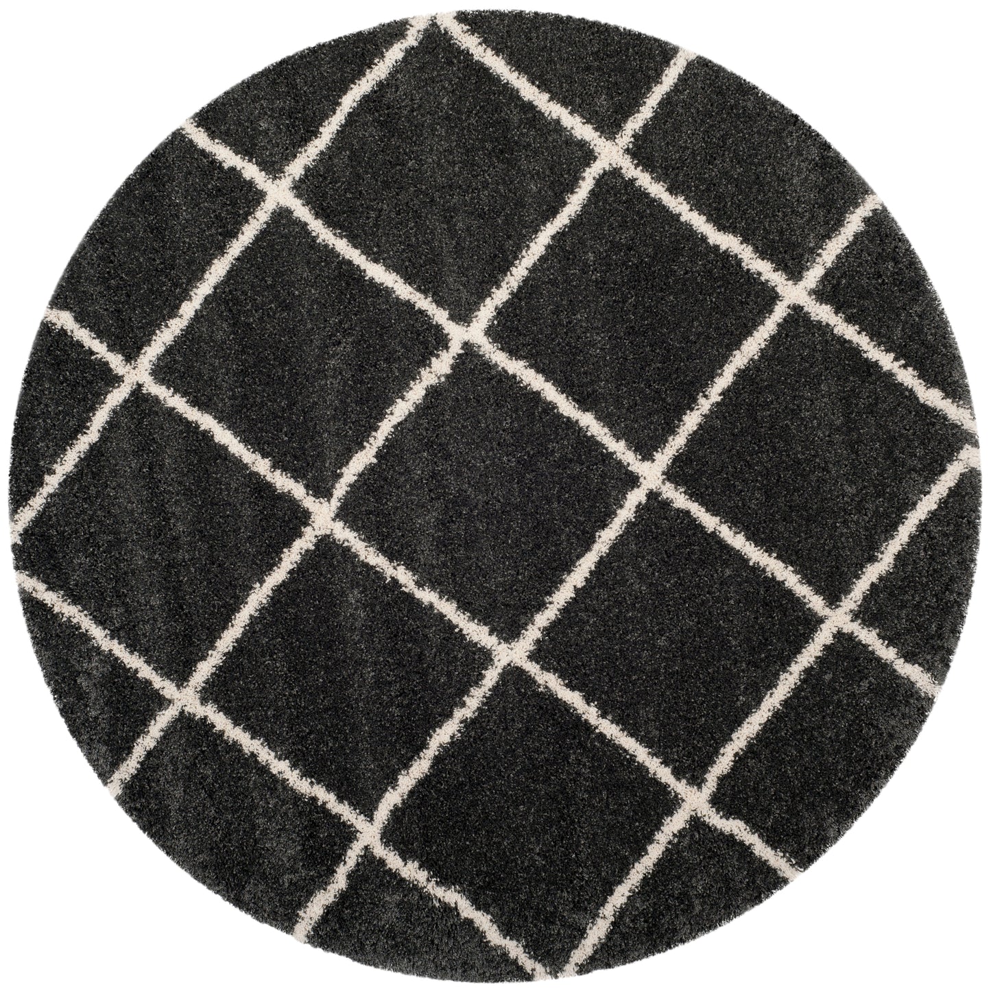SAFAVIEH Hudson Shag Raili Diamond Trellis 2-inch Thick Rug