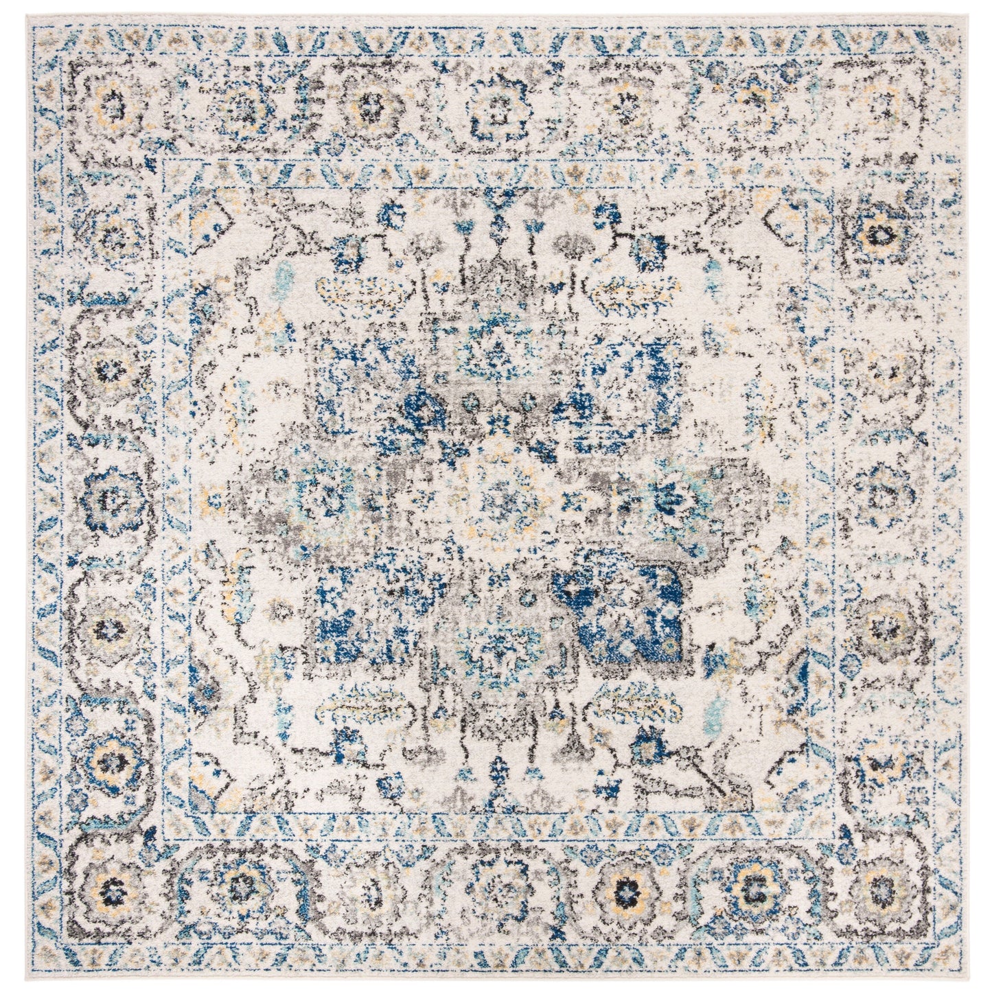 SAFAVIEH Madison Delois Medallion Rustic Farmhouse Distressed Rug