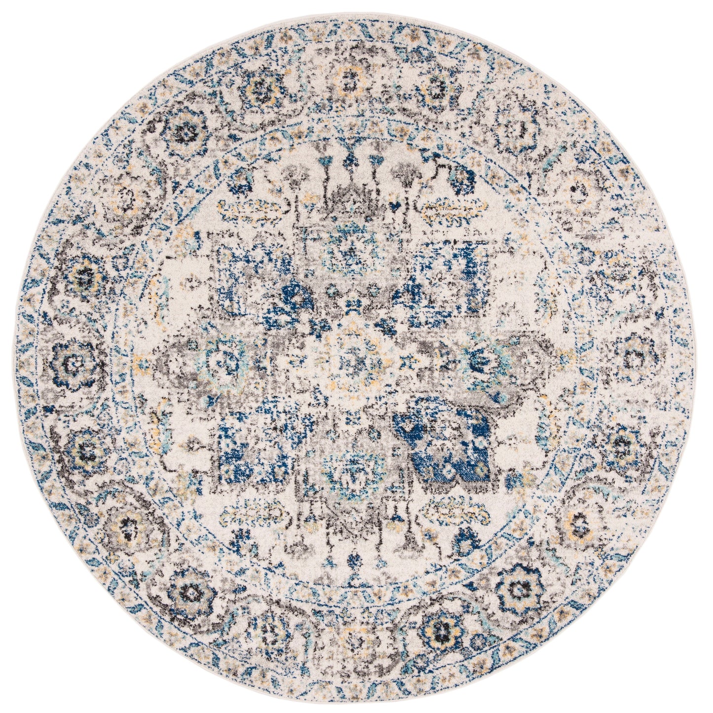 SAFAVIEH Madison Delois Medallion Rustic Farmhouse Distressed Rug