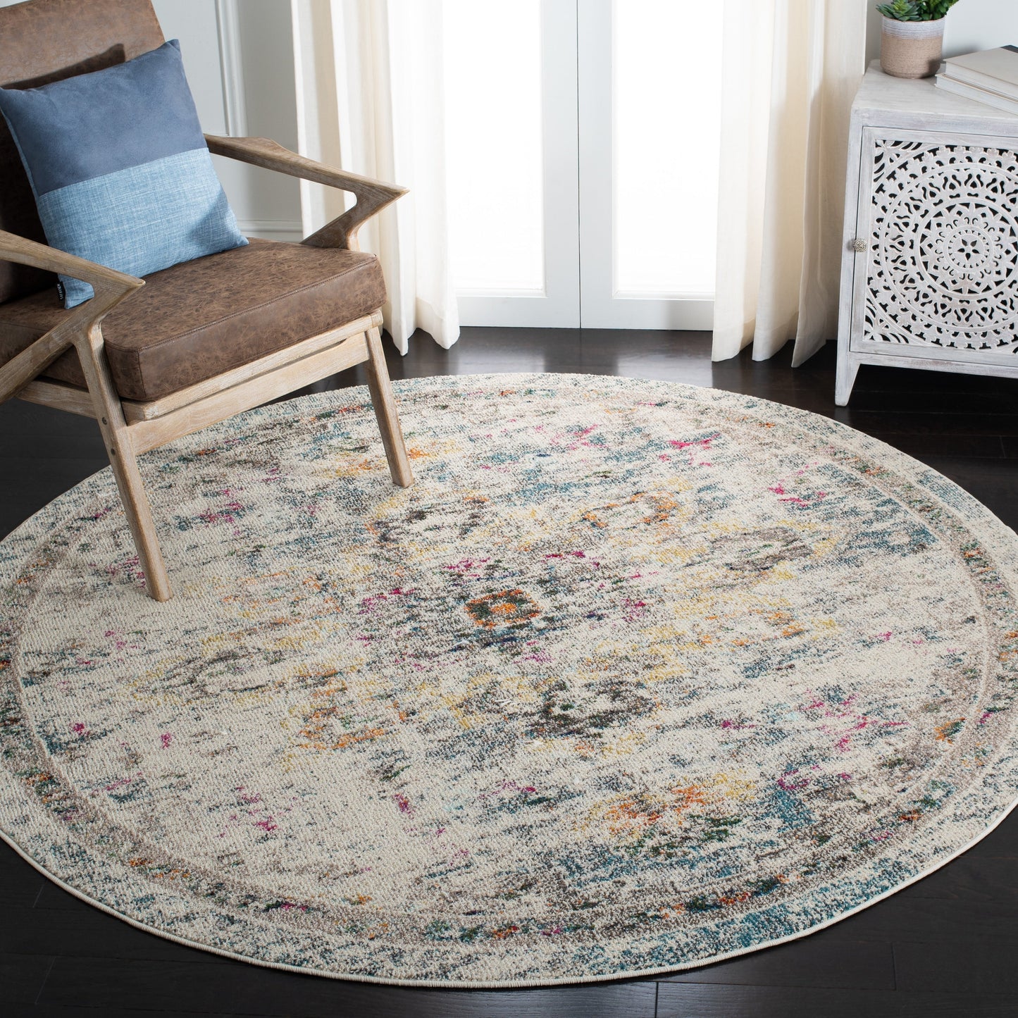 SAFAVIEH Madison Katelijne Boho Medallion Distressed Area Rug