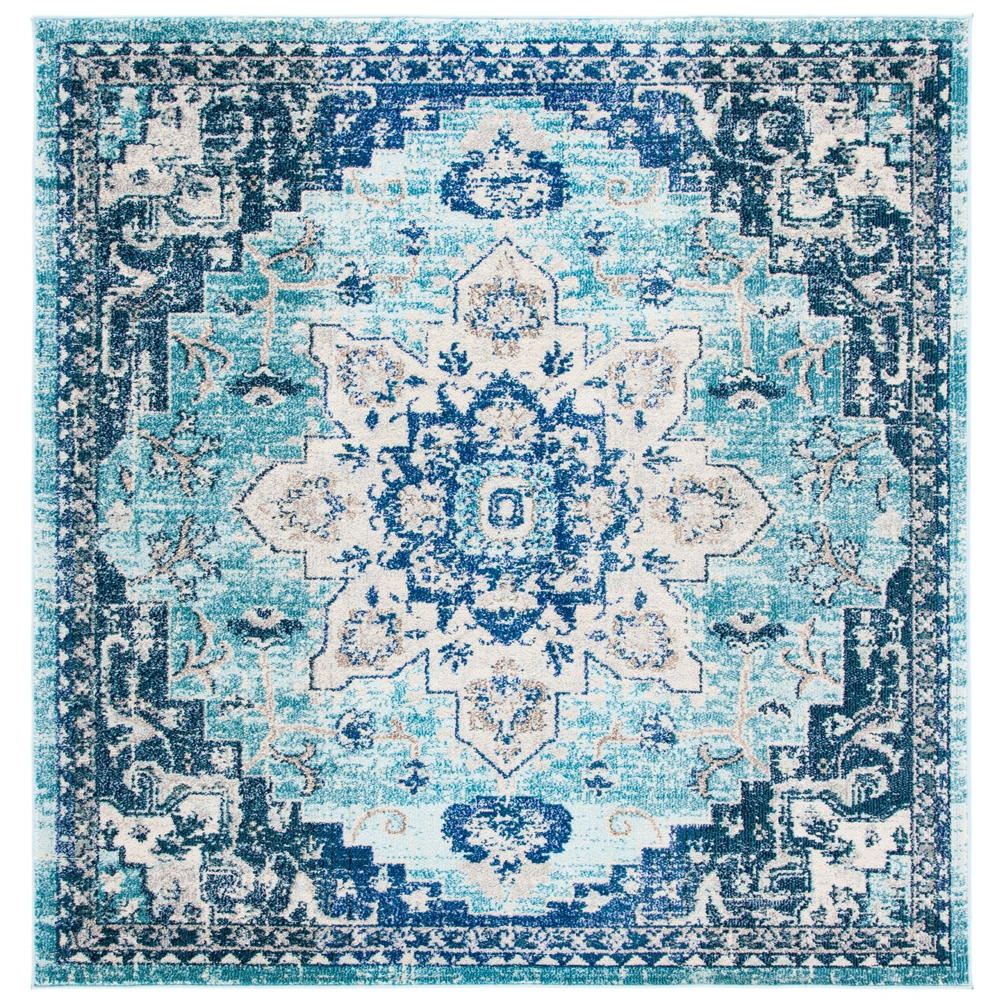 SAFAVIEH Madison Katelijne Boho Medallion Distressed Area Rug