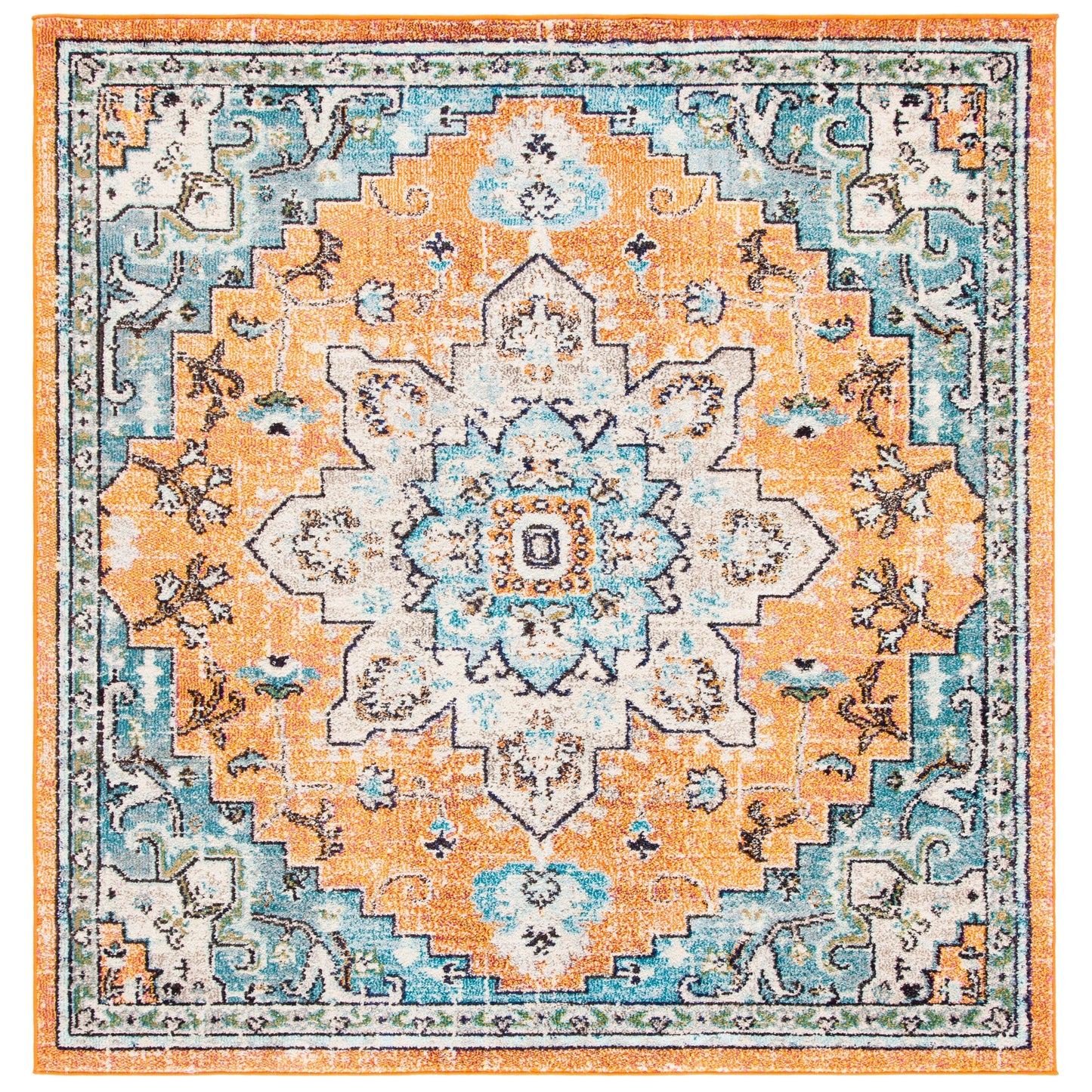 SAFAVIEH Madison Katelijne Boho Medallion Distressed Area Rug
