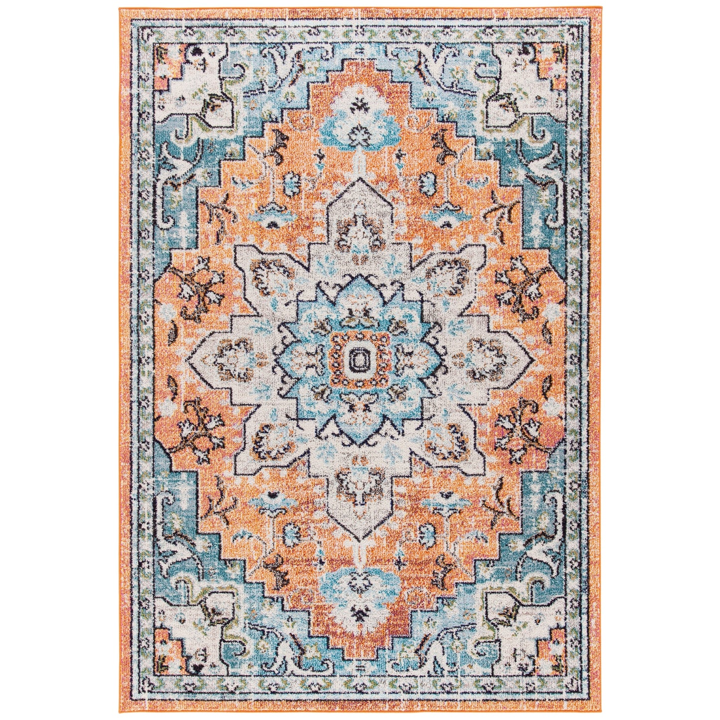 SAFAVIEH Madison Katelijne Boho Medallion Distressed Area Rug